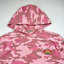 Load image into Gallery viewer, Girls THREADGIRLS, camo print fleece lined hoodie sweater, small mark, FUC, size 9-10,  