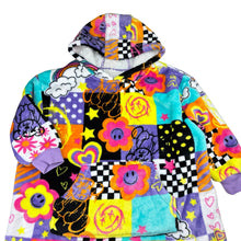 Load image into Gallery viewer, Girls DUNNES STORES, oversize fleece hoodie sweater, L: 59cm, GUC, size 5-8,  
