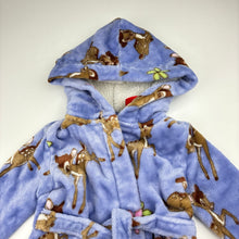 Load image into Gallery viewer, Girls Disney, Bambi soft fleece dressing gown / bath robe, GUC, size 1,  