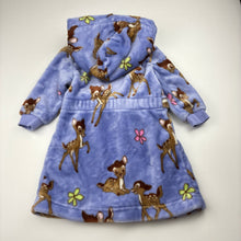 Load image into Gallery viewer, Girls Disney, Bambi soft fleece dressing gown / bath robe, GUC, size 1,  