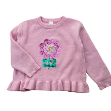 Load image into Gallery viewer, Girls Target, knitted sweater / jumper, sequin flower, EUC, size 4,  