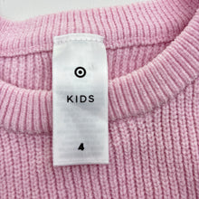 Load image into Gallery viewer, Girls Target, knitted sweater / jumper, sequin flower, EUC, size 4,  