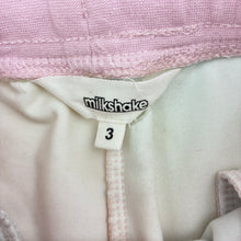 Load image into Gallery viewer, Girls Milkshake, pastel rainbow velour pants, elasticated, Inside leg: 38cm, EUC, size 3,  