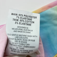 Load image into Gallery viewer, Girls Milkshake, pastel rainbow velour pants, elasticated, Inside leg: 38cm, EUC, size 3,  