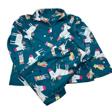 Load image into Gallery viewer, Girls lightweight, fleece pyjamas, unicorns, FUC, size 5,  
