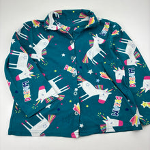 Load image into Gallery viewer, Girls lightweight, fleece pyjamas, unicorns, FUC, size 5,  