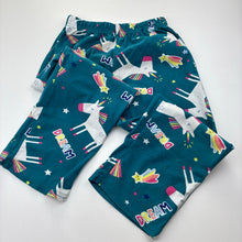 Load image into Gallery viewer, Girls lightweight, fleece pyjamas, unicorns, FUC, size 5,  