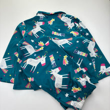 Load image into Gallery viewer, Girls lightweight, fleece pyjamas, unicorns, FUC, size 5,  