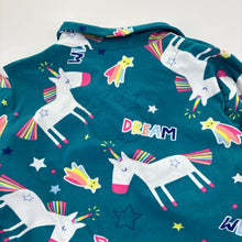 Load image into Gallery viewer, Girls lightweight, fleece pyjamas, unicorns, FUC, size 5,  