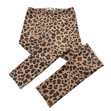 Load image into Gallery viewer, Girls Cotton On, fleece lined leopard print leggings, Inside leg: 58cm, FUC, size 9-10,  