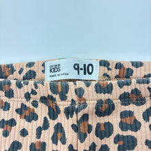 Load image into Gallery viewer, Girls Cotton On, fleece lined leopard print leggings, Inside leg: 58cm, FUC, size 9-10,  