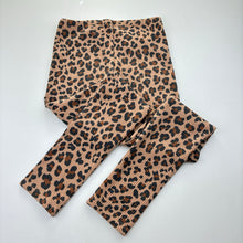 Load image into Gallery viewer, Girls Cotton On, fleece lined leopard print leggings, Inside leg: 58cm, FUC, size 9-10,  