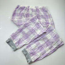 Load image into Gallery viewer, Girls Peter Alexander, checked cotton pyjama pants, light pilling, FUC, size 12,  