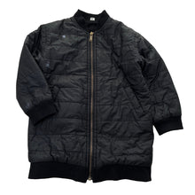 Load image into Gallery viewer, Girls N's Dress, black fleece lined jacket / coat, Sz: M, L: 51cm, armpit to armpit: 38cm, shoulder to cuff: 37cm, GUC, size 5,  