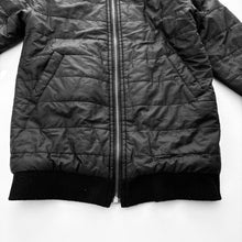 Load image into Gallery viewer, Girls N's Dress, black fleece lined jacket / coat, Sz: M, L: 51cm, armpit to armpit: 38cm, shoulder to cuff: 37cm, GUC, size 5,  