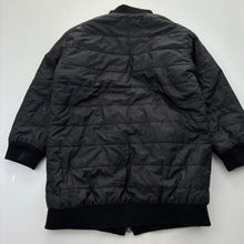 Load image into Gallery viewer, Girls N's Dress, black fleece lined jacket / coat, Sz: M, L: 51cm, armpit to armpit: 38cm, shoulder to cuff: 37cm, GUC, size 5,  