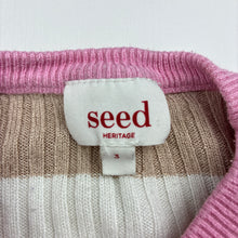 Load image into Gallery viewer, Girls Seed, ribbed knit lightweight sweater / jumper, light mark on front, FUC, size 3,  