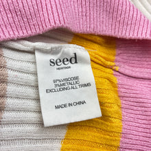 Load image into Gallery viewer, Girls Seed, ribbed knit lightweight sweater / jumper, light mark on front, FUC, size 3,  