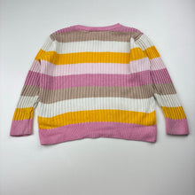 Load image into Gallery viewer, Girls Seed, ribbed knit lightweight sweater / jumper, light mark on front, FUC, size 3,  