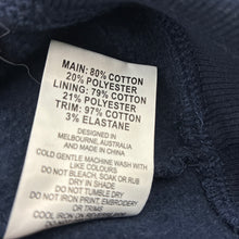 Load image into Gallery viewer, Boys Milkshake, navy fleece lined hoodie sweater, discolouration on back, FUC, size 6,  