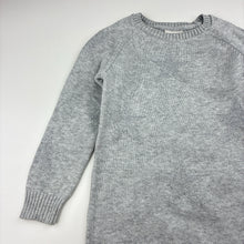 Load image into Gallery viewer, Girls B Collection, grey marle knit long sleeve dress, stars, GUC, size 3, L: 50cm