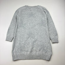 Load image into Gallery viewer, Girls B Collection, grey marle knit long sleeve dress, stars, GUC, size 3, L: 50cm