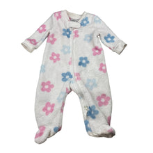 Load image into Gallery viewer, Girls Anko, floral fleece zip coverall / romper, FUC, size 000,  