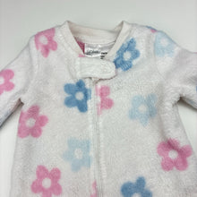 Load image into Gallery viewer, Girls Anko, floral fleece zip coverall / romper, FUC, size 000,  
