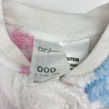 Load image into Gallery viewer, Girls Anko, floral fleece zip coverall / romper, FUC, size 000,  