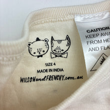 Load image into Gallery viewer, Unisex WILSON + FRENCHY, organic cotton long sleeve tee / top, EUC, size 4,  