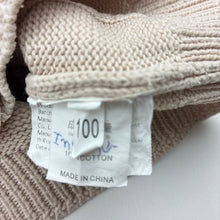 Load image into Gallery viewer, Girls cotton, knitted cardigan, marks right sleeve, FUC, size 3,  