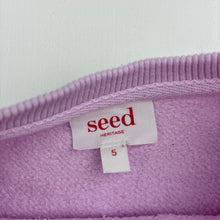 Load image into Gallery viewer, Girls Seed, fleece lined cotton sweater / jumper, light marks, FUC, size 5,  
