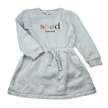 Load image into Gallery viewer, Girls Seed, Heritage embroidered fleece lined sweater dress, light marks, FUC, size 5, L: 53cm