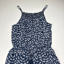 Load image into Gallery viewer, Girls lightweight, viscose summer playsuit, no labels, armpit to armpit: 35cm, shoulder to crotch: 70cm, EUC, size 11-12,  