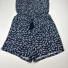 Load image into Gallery viewer, Girls lightweight, viscose summer playsuit, no labels, armpit to armpit: 35cm, shoulder to crotch: 70cm, EUC, size 11-12,  
