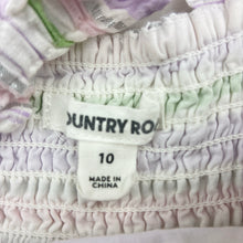 Load image into Gallery viewer, Girls Country Road, cotton lined cotton/metallic stripe maxi dress, EUC, size 10, L: 95cm