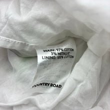 Load image into Gallery viewer, Girls Country Road, cotton lined cotton/metallic stripe maxi dress, EUC, size 10, L: 95cm