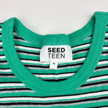 Load image into Gallery viewer, Girls Seed, striped stretchy sleeveless dress, GUC, size 10, L: 62cm