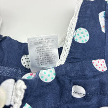 Load image into Gallery viewer, Girls Target, lined navy &amp; white cotton dress, GUC, size 4, L: 65cm