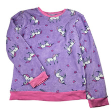 Load image into Gallery viewer, Girls Anko, fleece winter pyjama top, discolouration on cuffs, FUC, size 14,  