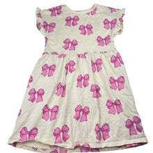 Load image into Gallery viewer, Girls Anko, soft feel cotton dress, bows, EUC, size 9, L: 65cm