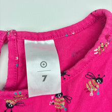Load image into Gallery viewer, Girls Target, cotton long sleeve dress, pockets, FUC, size 7, L: 61cm