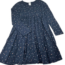 Load image into Gallery viewer, Girls Target, navy cotton long sleeve dress, stars, EUC, size 8, L: 70cm