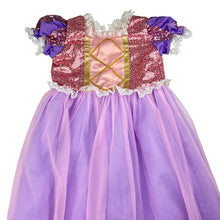 Load image into Gallery viewer, Girls Princess, tulle &amp; sequin dress, EUC, size 8, L: 90cm