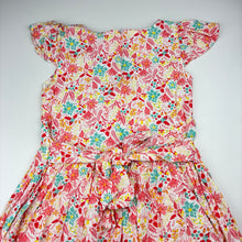 Load image into Gallery viewer, Girls FIA MARIA, cotton lined floral viscose dress, armpit to armpit: 31cm *tagged 9-10 but runs small*, EUC, size 6-7, L: 66cm