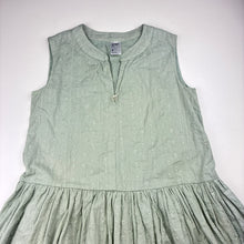 Load image into Gallery viewer, Girls Anko, lined embroidered cotton sleeveless dress, EUC, size 9, L: 67cm at front
