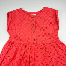 Load image into Gallery viewer, Girls Cat &amp; Jack, lined broderie cotton dress, EUC, size 5, L: 54cm