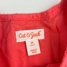 Load image into Gallery viewer, Girls Cat &amp; Jack, lined broderie cotton dress, EUC, size 5, L: 54cm