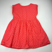 Load image into Gallery viewer, Girls Cat &amp; Jack, lined broderie cotton dress, EUC, size 5, L: 54cm