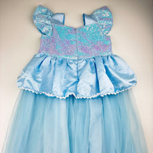Load image into Gallery viewer, Girls Princess, tulle &amp; sequin dress, small marks left front shoulder, FUC, size 8, L: 86cm